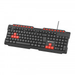 Teclado Gamer C3Tech, Multimídia, USB, Preto e Vermelho - KG-10V2BK