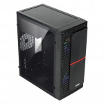 Gabinete Gamer Vinik Plate, Lateral Acrilico, Com 2 Fans, Preto - GGPACBK