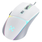 Mouse Gamer Fortrek Crusader, RGB, USB, 12800DPI, 5 Botões, Branco - 83910