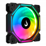 Cooler FAN Rise Mode Hex Turbine PWM, 12cm, Led ARGB, Preto - RM-H-ARGB-TOR-B