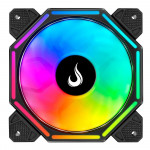 Cooler FAN Rise Mode Hex Turbine PWM, 12cm, Led ARGB, Preto - RM-H-ARGB-TOR-B