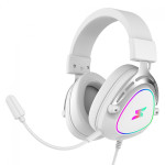 Headset Gamer Superframe Sound, 7.1 Surround, Drivers de 50mm, RGB, USB, Branco - SF-HS-SD7CR3W