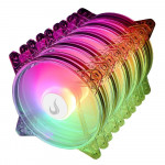 Kit Cooler FAN Rise Mode Crystal Sound, 5 unidades, 120mm, ARGB, Transparente - RM-CS-02-ARGB