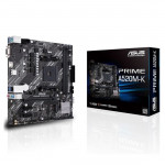 Placa Mãe ASUS Prime A520M-K, Chipset A520, AMD AM4, mATX, DDR4,VGA/HDMI - 90MB1500-M0EAY0