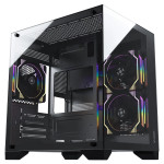 Gabinete Gamer Fortrek Clarity, Mid Tower, Vidro Temperado, MATX, Preto, Sem Fonte, Sem Fans, Preto - 83456