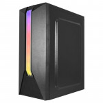 Gabinete Gamer K-Mex Bifrost VII, CG-04AH, Lateral em Vidro, Led RGB Frontal, Sem Fonte e Fan, Preto - CG04AH4RH010BOX