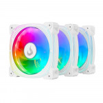 Kit Cooler FAN Rise Mode ARGB Frost Pro, 3 Unidades, 120mm, ARGB, Branco - RM-CF-02-ARGB