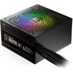Fonte Gamdias Kratos M1 600W RGB, 80 Plus Bronze, PFC Ativo, Preto - KRATOS M1-600B (L.A)