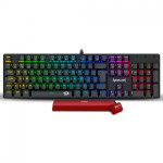 Teclado Mecânico Gamer Redragon Sindri Rainbow, Switch Brown, USB, ABNT2, Full-Size, Preto - K671 (PT-BROWN)