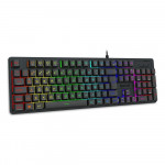 Teclado Gamer Redragon Netherbane, Rainbow, Membrana, ABNT2, Preto - K521-R PT