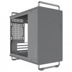 Gabinete Gamer Bluecase Tiny, mATX, Lateral Vidro, USB 3.0, Sem Fan, Sem Fonte, Cinza - BG-056G