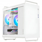 Gabinete Gamer Bluecase Tiny PRO, mATX, Lateral Vidro, USB 3.0, 5 Fans, Sem Fonte, Branco - BG-056W TINY PRO