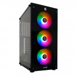 Gabinete Gamer Hayom GB1769, Tampa Lateral de Vidro, Com 3 Fans, LED RGB, Sem Fonte, Preto - GB1769