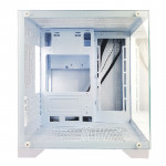 Gabinete Gamer Hayom GB1788, Tampa Lateral e Frente de Vidro, Sem Fans, Sem Fonte, Branco - GB1788
