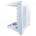 Gabinete Gamer Hayom GB1791, Tampa Lateral e Frente de Vidro, Com 4 Fans, LED RGB, Sem Fonte, Branco - GB1791
