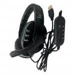 Fone Headphone Gamer  Kapbom, Estéreo, Para PC, USB, LED, HD-006, Preto - KA-9007