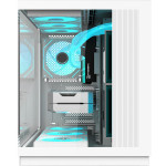 Gabinete Gamer Fortrek Clarity Max, Mid Tower, Vidro Temperado, MATX, Preto, Sem Fonte, Sem Fans, Branco - 85743