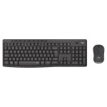 Kit Teclado e Mouse Sem Fio Logitech MK295, USB, ABNT2, Clique Silencioso, Pilhas Inclusas, Preto - 920-009793