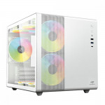 Gabinete Gamer C3Tech Aquarius, Mini Tower, Vidro Temperado, M-ATX, White, Sem Fonte, Sem Fan, Branco - MT-G710WH