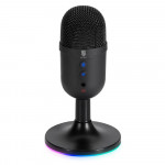 Microfone Gamer New Hero Vox, RGB, USB, Preto - MIC-06