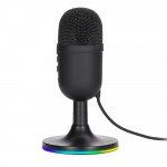 Microfone Gamer New Hero Vox, RGB, USB, Preto - MIC-06