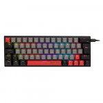 Teclado Mecânico Gamer New Hero Titan Mini 60%, Rainbow, Switch Blue, ABNT, USB, Cinza e Preto - NH-KTTM-BG-02