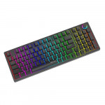 Teclado Mecânico Gamer New Hero Warlock, Rainbow, Switch Blue, USB, ABNT, Preto - NH-KTWL-02