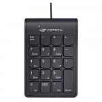 Teclado Numérico C3Tech, USB, Preto - KN-12BK