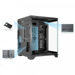 Gabinete Gamer K-Mex Aquário Ângulo, CG-01KV, Lateral e Frontal em Vidro, Sem Fan, Preto - CG01KVRH001CB0X