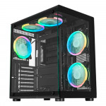 Gabinete Gamer K-Mex Bull Shark, CG-02P3, Lateral e Frontal em Vidro, Sem Fonte, Sem Fan, Preto - CG02P3RH001CB0X