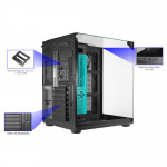 Gabinete Gamer K-Mex Marko Shark, CG-01P4, Lateral e Frontal em Vidro, Sem Fonte, Sem Fan, Preto - CG01P4RH001CB0X