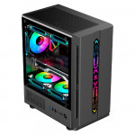 Gabinete Gamer Hayom GB1726, Lateral em Vidro Temperado, Led RGB, Sem Fonte, ATX, Preto - GB1726