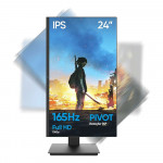 Monitor Gamer Pivot 24" LED OX Órbita,  Widescreen 165Hz Full HD, DisplayPort e HDMI, Preto - 72549