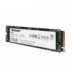 SSD Patriot P300, 512GB, M.2 2280, NVME PCIe, Leitura 1700MBs e Gravação 1100MBs, Preto - P300P512GM28