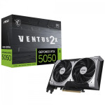 Placa de Vídeo MSI NVIDIA GeForce RTX 5050 VENTUS 2X OC, 8GB, GDDR6, DLSS, Ray Tracing, 3x DP 1x HDMI - 912-V538-010