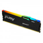 Memória Kingston Fury Beast, RGB, 16GB, 5200Mhz, CL40, DDR5, Preto - KF552C40BBA-16