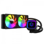 Water Cooler PCYes Tundra Black Vulcan, ARGB, 240mm, Intel-AMD, Preto - WCTBV240
