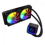 Water Cooler PCYes Tundra Black Vulcan, ARGB, 240mm, Intel-AMD, Preto - WCTBV240