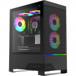 Gabinete Gamer Redragon Carbon, Mid Tower, RGB, ATX, Lateral em Vidro Temperado, Sem FANs, Preto - CA-610B