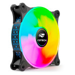 Cooler FAN C3Tech, 120mm, LED RGB, Silencioso, Molex 4P, Preto - F9-L160BKRGB