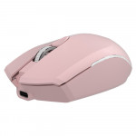 Mouse Sem Fio C3Tech, 1600 DPI, Bluetooth, Nano Receptor USB, Dual Mode, Rosa - M-BT40PK