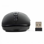 Mouse Sem Fio C3Tech, 1600 DPI, Bluetooth, Nano Receptor USB, Dual Mode, Preto - M-BT60BK