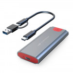 Case Externo Para SSD M.2 NVMe C3Tech, USB 3.1, Tipo C Para USB, Cinza - CH-M500SI
