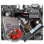 KIT UPGRADE AM4 RYZEN 3 4100 3.80GHZ, PLACA MÃE AM4 DDR4, MEMORIA 8GB DDR4 2666MHz, Placa De Vídeo GT 610 1GB DDR3