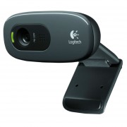 Webcam HD Logitech C270, 720p, com Microfone Embutido e 3 MP para Chamadas e Gravações em Vídeo Widescreen - 960-000694
