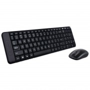 Kit Teclado e Mouse Sem Fio Logitech MK220 Compacto, ABNT2, Preto - 920-004431