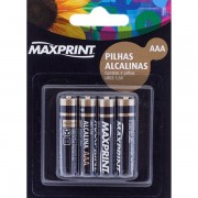 Pilhas AAA Maxprint, Com 4 Pilhas 1.5V, Preto - 756362