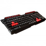 Teclado Gamer C3Tech, Multimídia, USB, Preto e Vermelho - KG-10BK