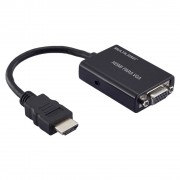 Cabo Conversor HDMI M x VGA F Com Saída de Áudio Multilaser, Preto - WI293