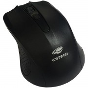 Mouse Sem Fio C3Tech, USB, 2.4GHz, 1000DPI, Preto - M-W20BK